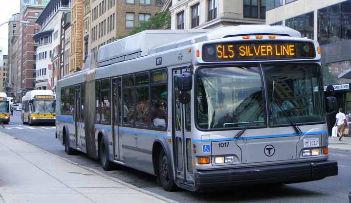 MBTA Boston Neoplan AN460LF Silver Line 1017